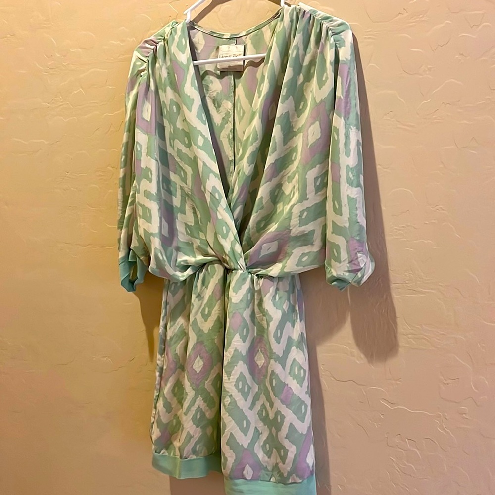 Beautiful Green and Purple Pastel Dress. Size Small